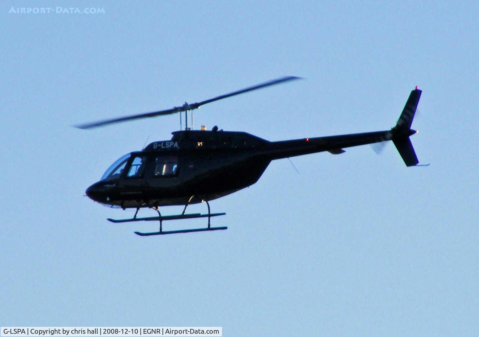 G-LSPA, 1976 Agusta AB-206B JetRanger II C/N 8530, arriving at Hawarden