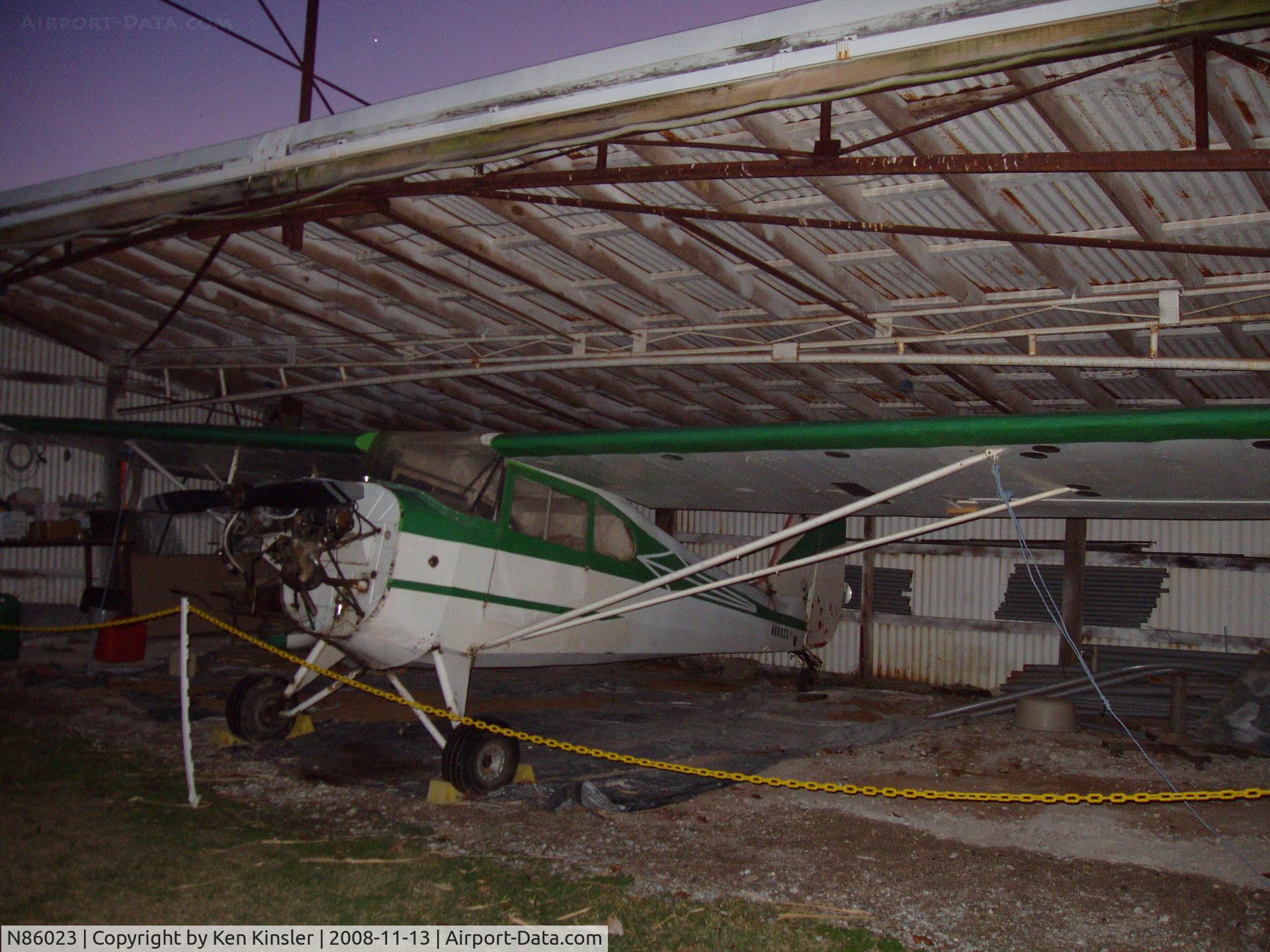 N86023, 1946 Aeronca 11AC Chief C/N 11AC-435, Settin in butch's hanger waiting to be worked on
