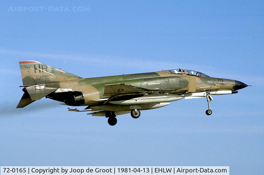 72-0165, McDonnell Douglas F-4E Phantom II C/N 4366, This Phantom was one of a number overshooting at Leeuwarden that week.