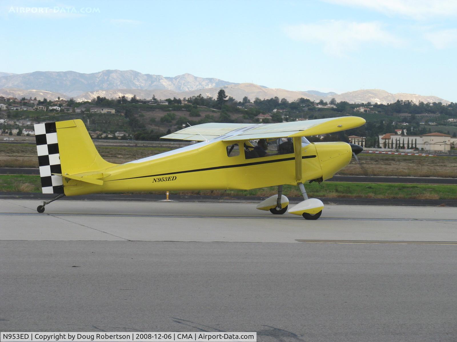 N953ED, 2008 Murphy Elite C/N 639E, 2008 Hirsty Murphy ELITE, a second generation REBEL. Experimental class, taxi