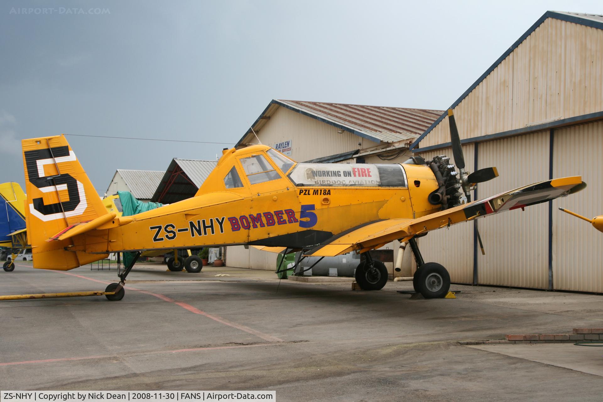 ZS-NHY, PZL-Mielec M-18A Dromader C/N 1Z022-14, FANS