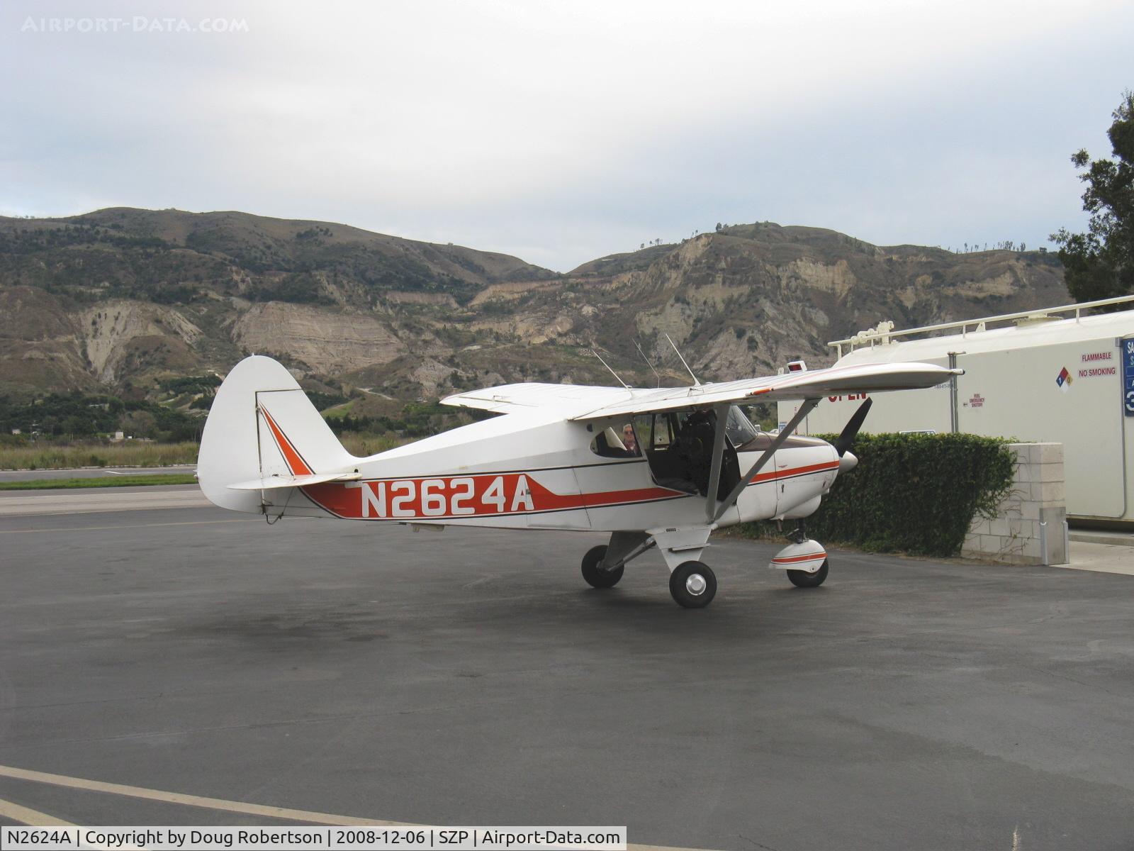 N2624A, 1953 Piper PA-22-135 Tri-Pacer C/N 22-1091, 1953 Piper PA-22-135 TRIPACER, Lycoming O-320 upgrade, refueling