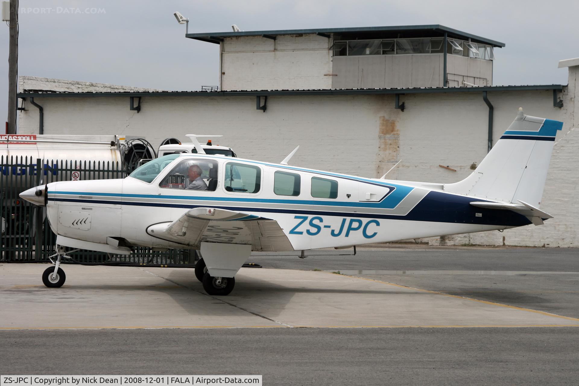 ZS-JPC, Beechcraft A36 Bonanza C/N E-792, FALA