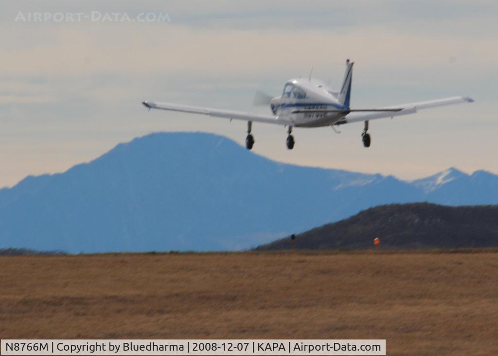 N8766M, 1963 Beech A23 C/N M-582, On final approach to 17L.