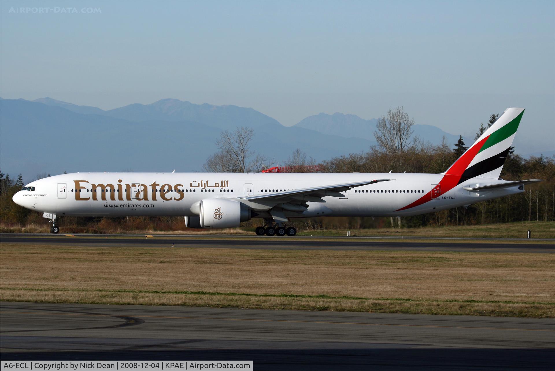 A6-ECL, 2008 Boeing 777-36N/ER C/N 37704, KPAE