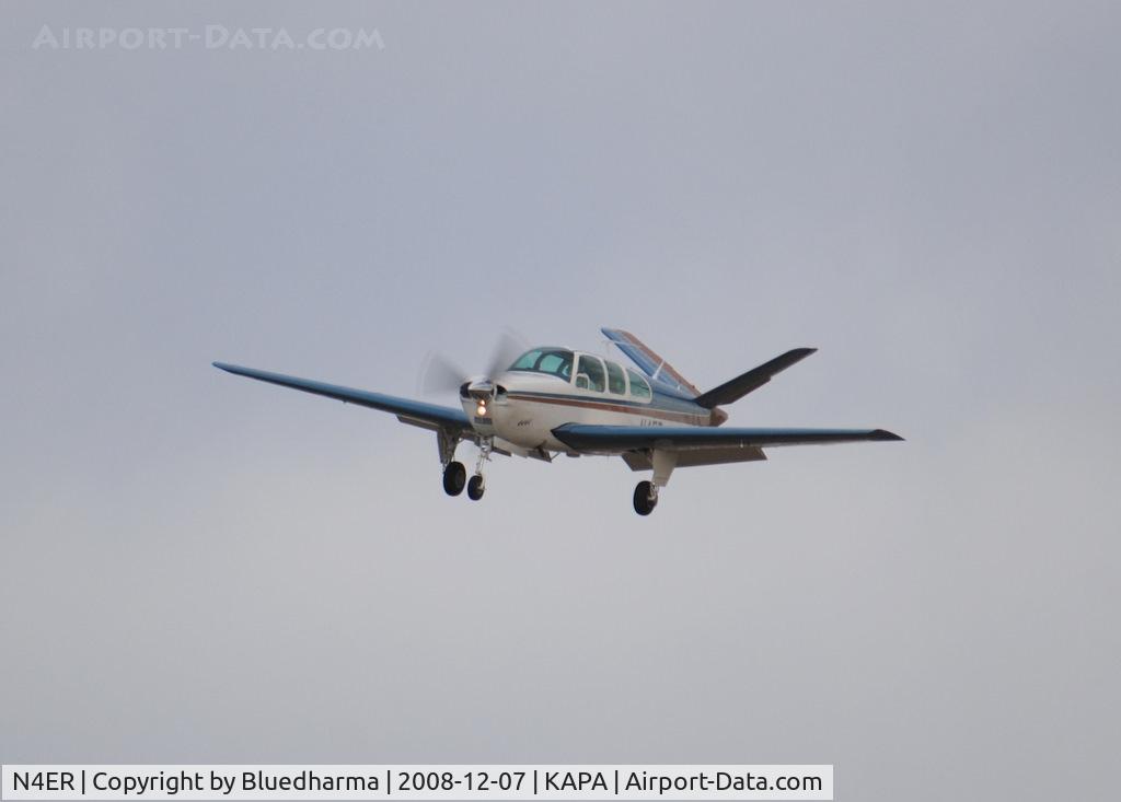 N4ER, 1961 Beech P35 Bonanza C/N D-6869, On final approach to 17L.