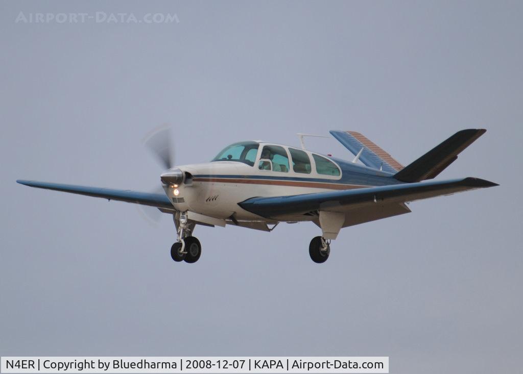 N4ER, 1961 Beech P35 Bonanza C/N D-6869, On final approach to 17L.