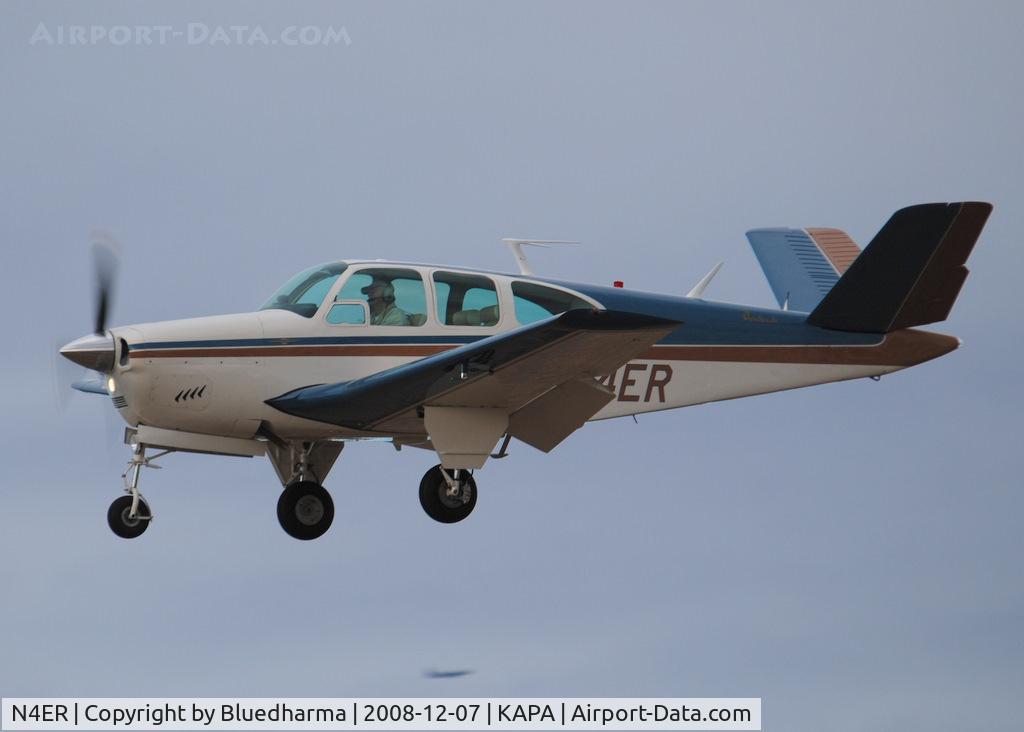 N4ER, 1961 Beech P35 Bonanza C/N D-6869, On final approach to 17L.