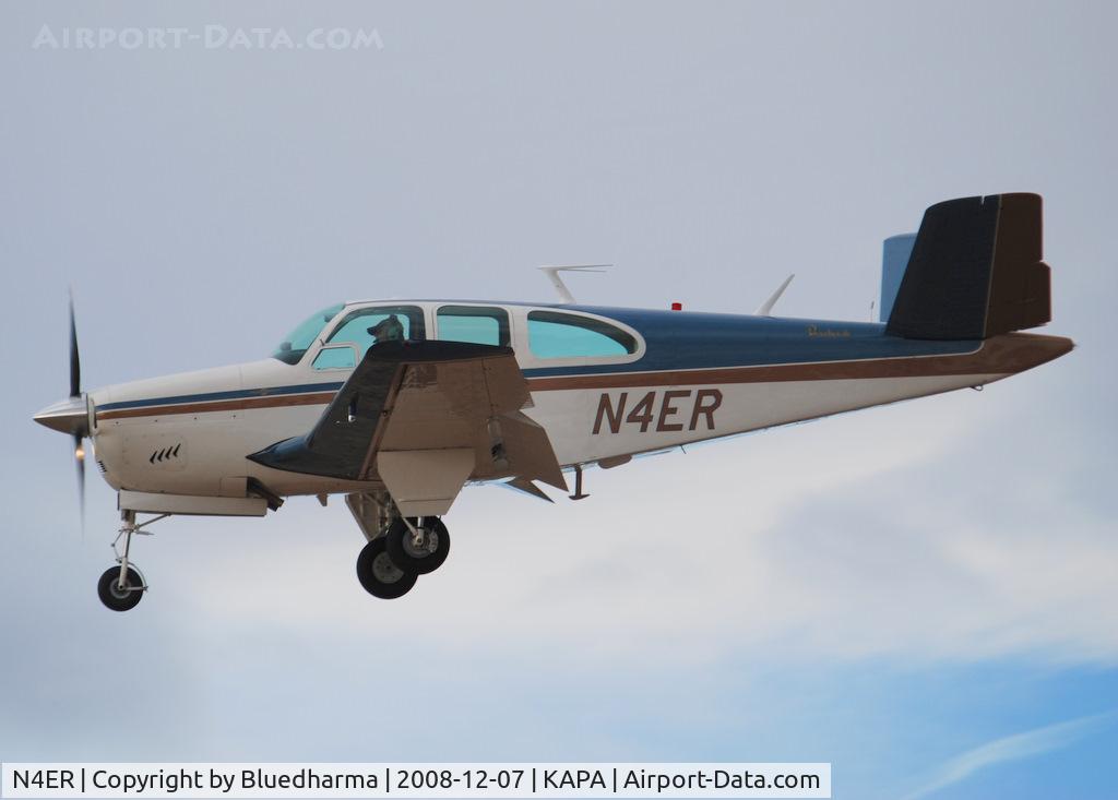 N4ER, 1961 Beech P35 Bonanza C/N D-6869, On final approach to 17L.