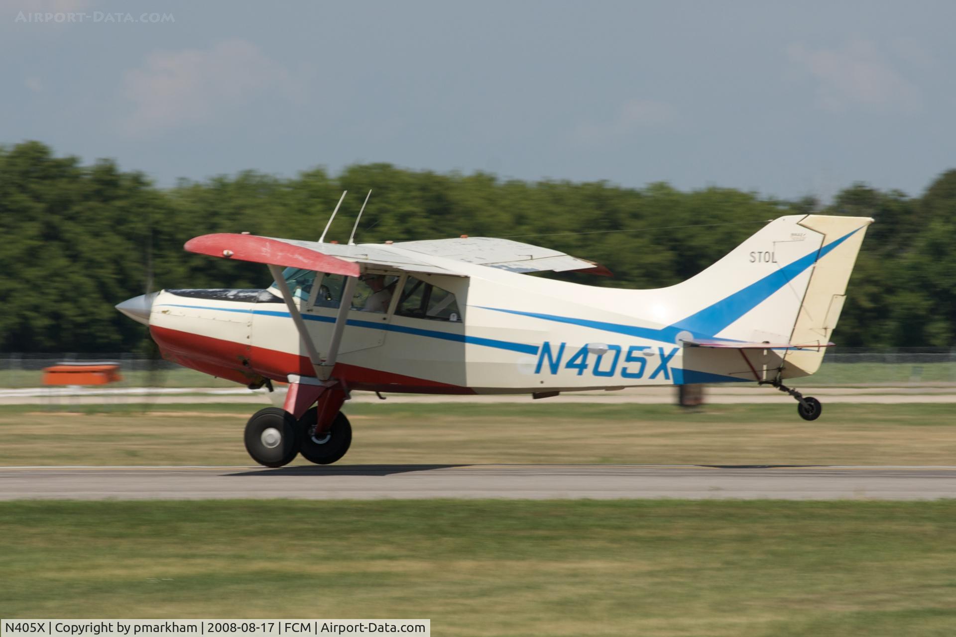 N405X, 1976 Maule M-5-235C Lunar Rocket C/N 7038C, Takeoff run at Flying Cloud Airport in Eden Prairie, MN at AirExpo 2008