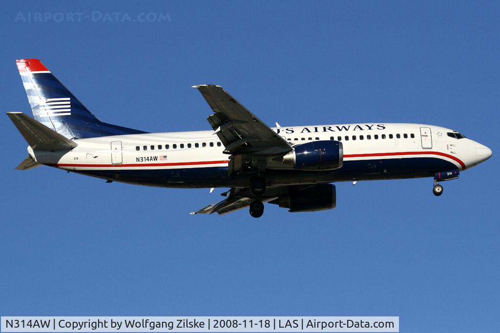 N314AW, 1987 Boeing 737-3S3 C/N 23733, visitor