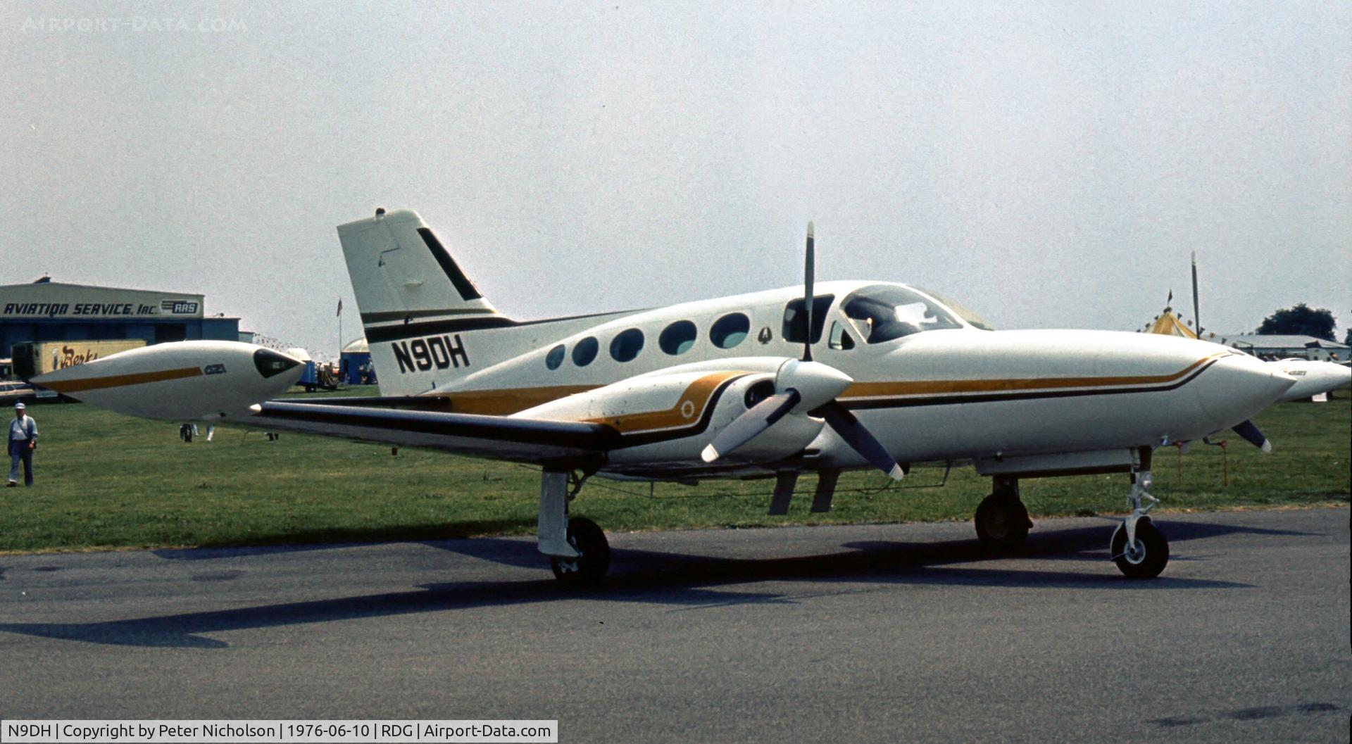 N9DH, 1974 Cessna 421B Golden Eagle C/N 421B0640, Visitor to Reading Airshow, Pennsylvania in 1976.