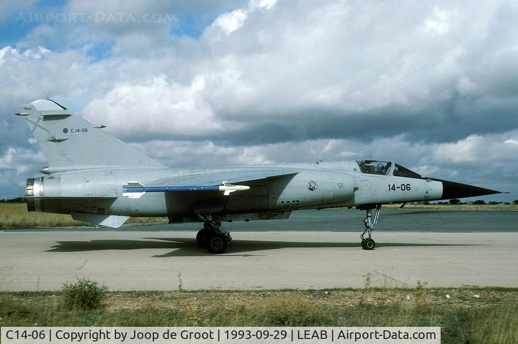 C14-06, Dassault Mirage F.1CE C/N Not found C14-06, One of the Mirage F-1's active during our visit to Albacete.
