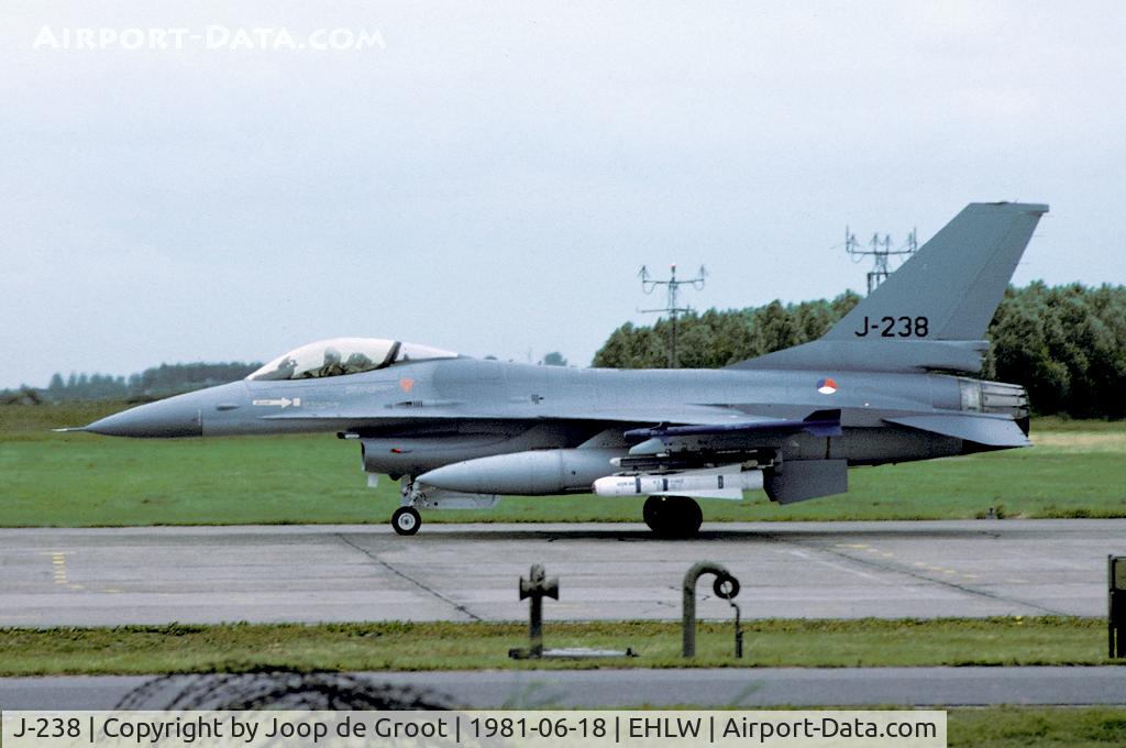J-238, 1978 Fokker F-16A Fighting Falcon C/N 6D-27, During early 1981 the Netherlands Air Force tested the AGM65 Maverick. Due to the dull weather these tests were unsuccessful, so the missile was not purchased.