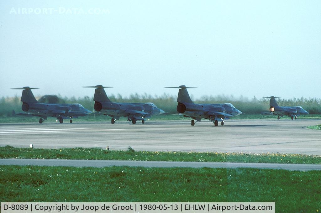 D-8089, Lockheed F-104G Starfighter C/N 683-8089, Those were the days. Imagine the sound of those four roaring J79's! D-8089, D-6667 plus 2 unknown.