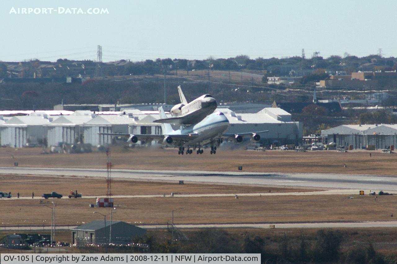 OV-105, 1991 Rockwell International Shuttle C/N 105, Shuttle Endeavor and the Shuttle Carrier Aircraft departing NASJRB Ft.Worth (Carswell AFB)