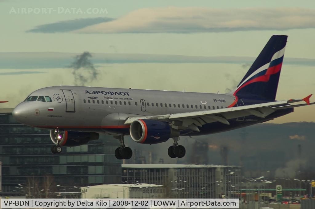 VP-BDN, 2003 Airbus A319-111 C/N 2072, AEROFLOT