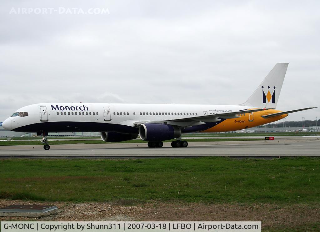 G-MONC, 1983 Boeing 757-2T7 C/N 22781, Rolling to the terminal...