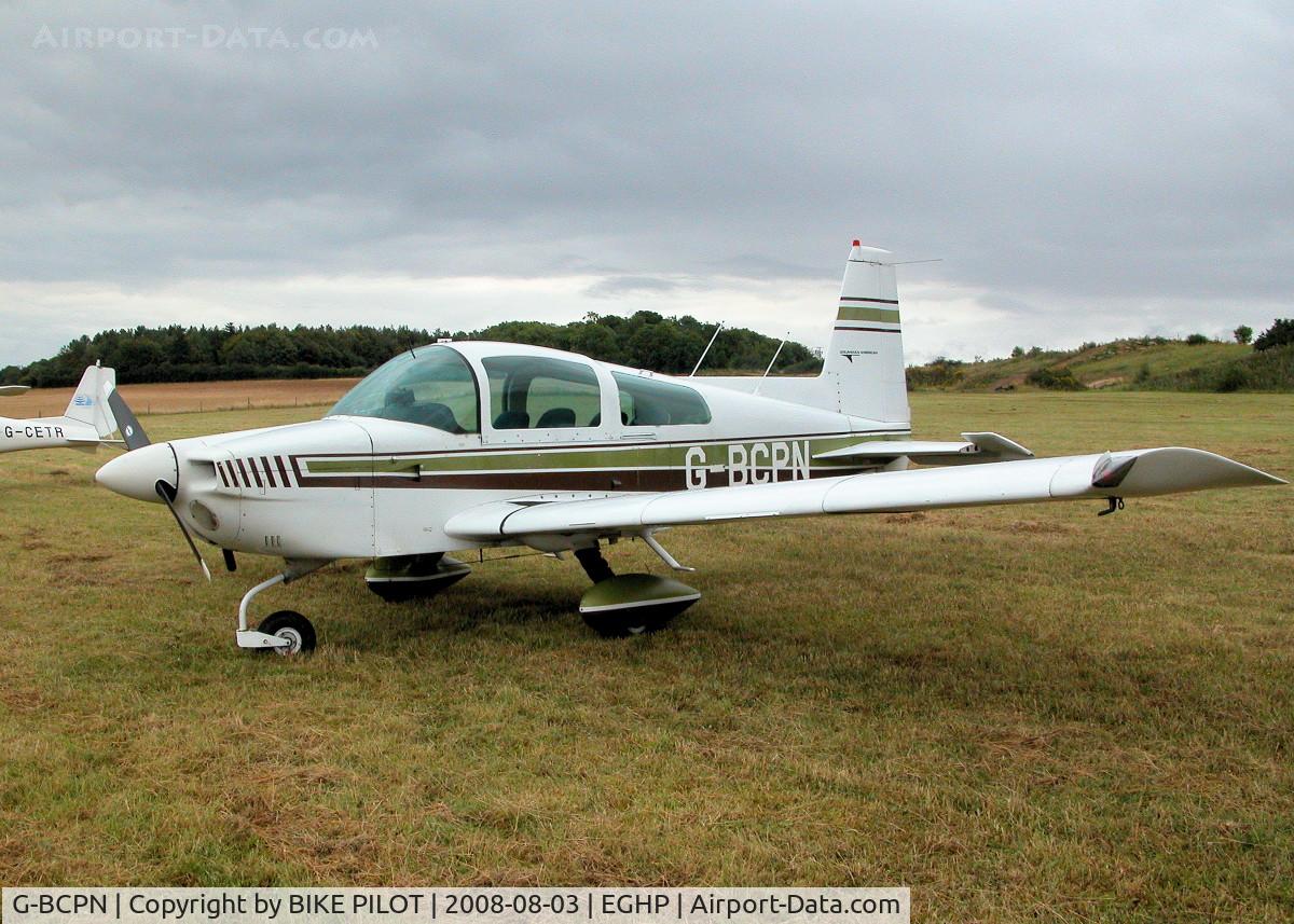 G-BCPN, 1974 Grumman American AA-5 Traveler C/N AA5-0665, VISITOR TO THE MICROLIGHT TRADE FAIR