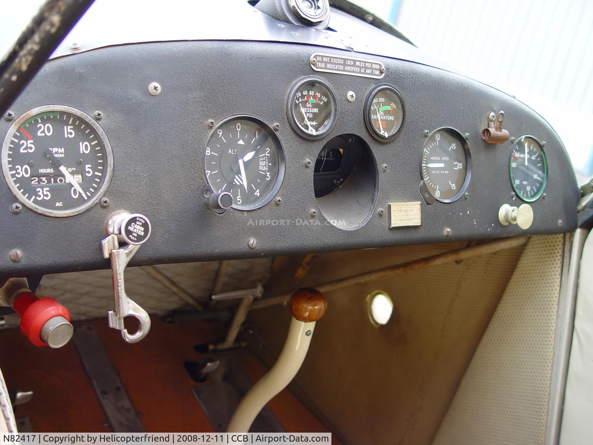 N82417, 1946 Aeronca 7AC Champion C/N 7AC-1039, Instrument area