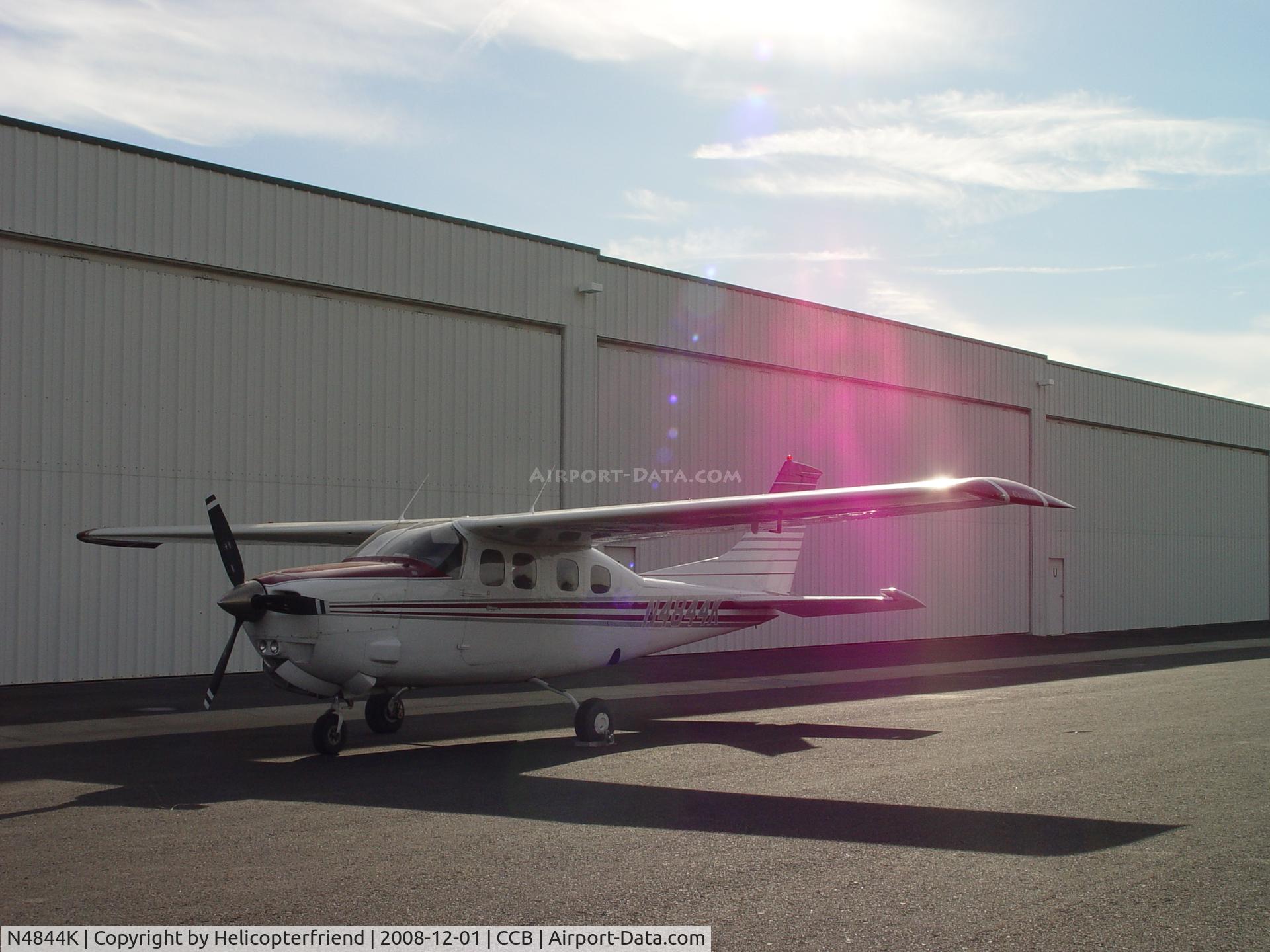 N4844K, 1979 Cessna P210N Pressurised Centurion C/N P21000344, Parked at Cable in sun's reflection