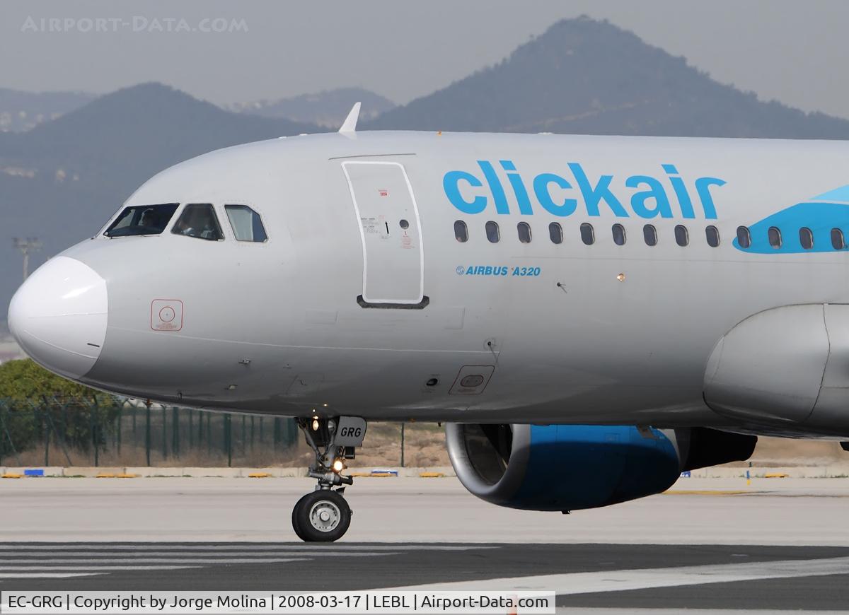 EC-GRG, 1990 Airbus A320-211 C/N 143, Entering RWY 25L for take off.