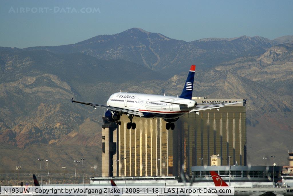 N193UW, 2008 Airbus A321-211 C/N 3584, Going to Las Vegas