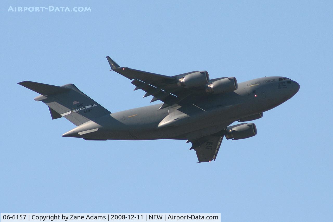 06-6157, 2006 Boeing C-17A Globemaster III C/N P-157, Departing NASJRB Fort Worth - As NASA912 Pathfinder aricraft for the Shuttle Endeavour and the Shuttle Carrier Aircraft.