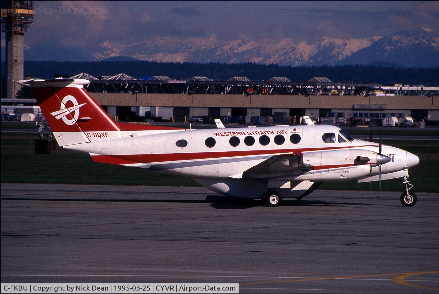 C-FKBU, 1977 Beech 200 King Air C/N BB-285, CYVR (shown as it was when registered C-GQXF of Western Straights Air)