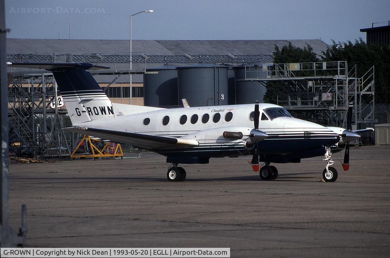 G-ROWN, 1980 Beech 200 Super King Air C/N BB-684, EGLL