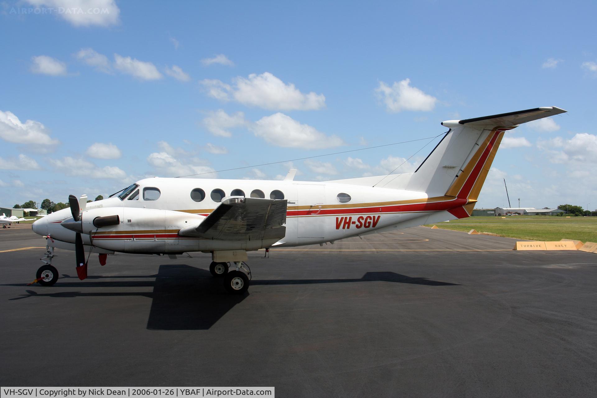 VH-SGV, 1980 Beech 200 King Air C/N BB-718, YBAF