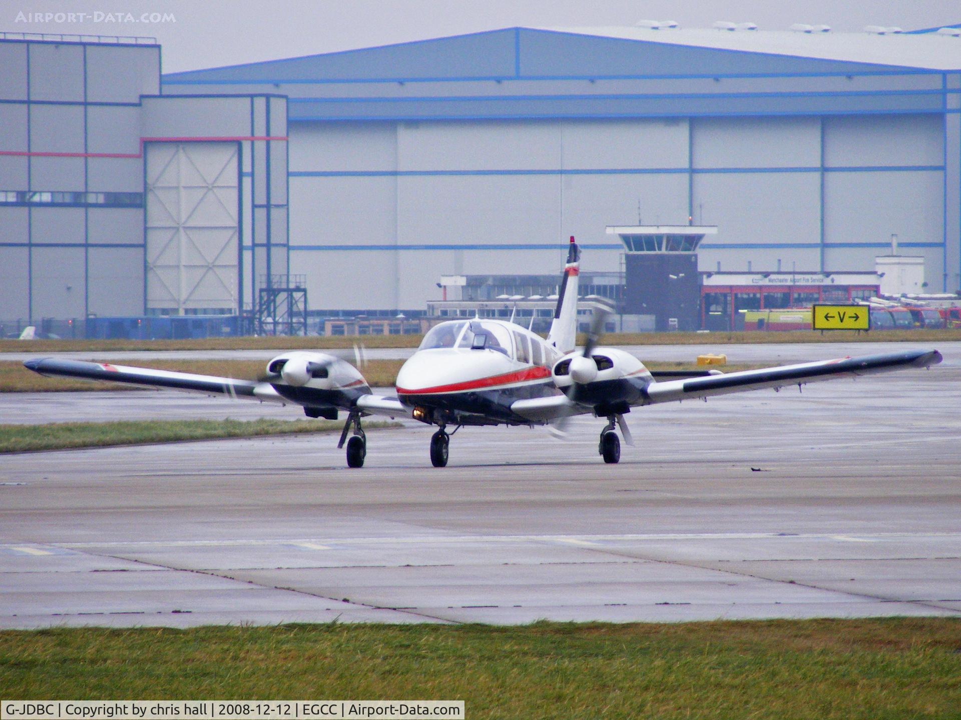 G-JDBC, 1975 Piper PA-34-200T Seneca II C/N 34-7570150, departing from Manchester