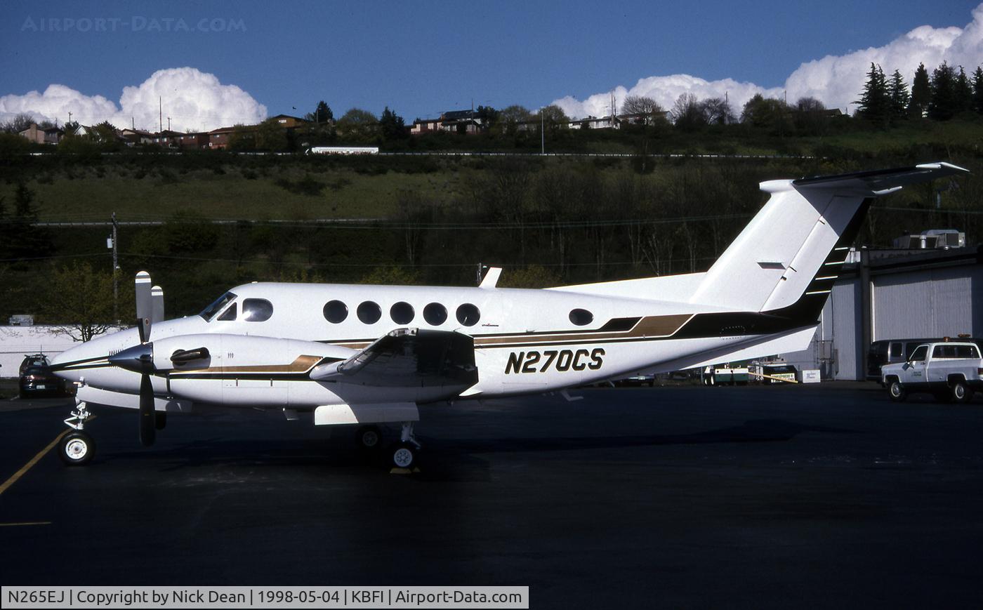 N265EJ, 1981 Beech B200 King Air C/N BB-911, KBFI (Seen as N270CS prior to being re-registered N265EJ)