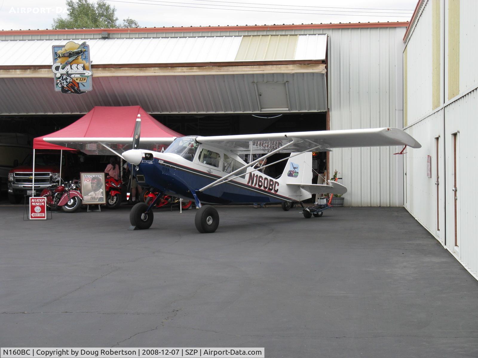 N160BC, 2004 American Champion 8GCBC Scout C/N 457-2004, 2004 American Champion 8GCBC SCOUT, Lycoming O&VO-360 180 Hp, spades, Micro vortex generators, tundra tires