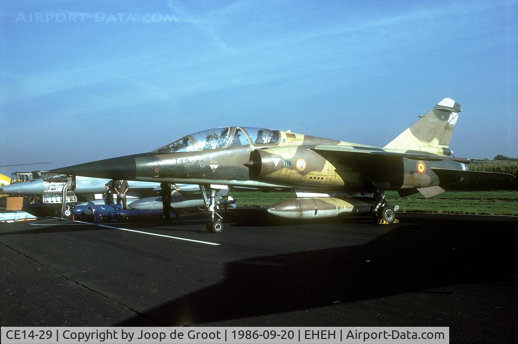 CE14-29, Dassault Mirage F.1BE C/N Not found CE14-29, The first time the Spanish AF appeared at e Dutch air show was in 1986. They brought a Mirage F1, Casa 101 and Casa 212. This aircraft was w/o three years later.