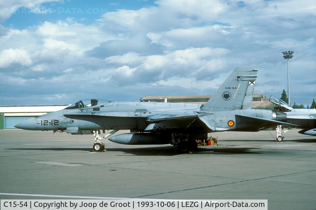 C15-54, McDonnell Douglas EF-18A Hornet C/N 0801/A752, This Torrejon based Hornet was visiting its sister unit at Zaragoza.