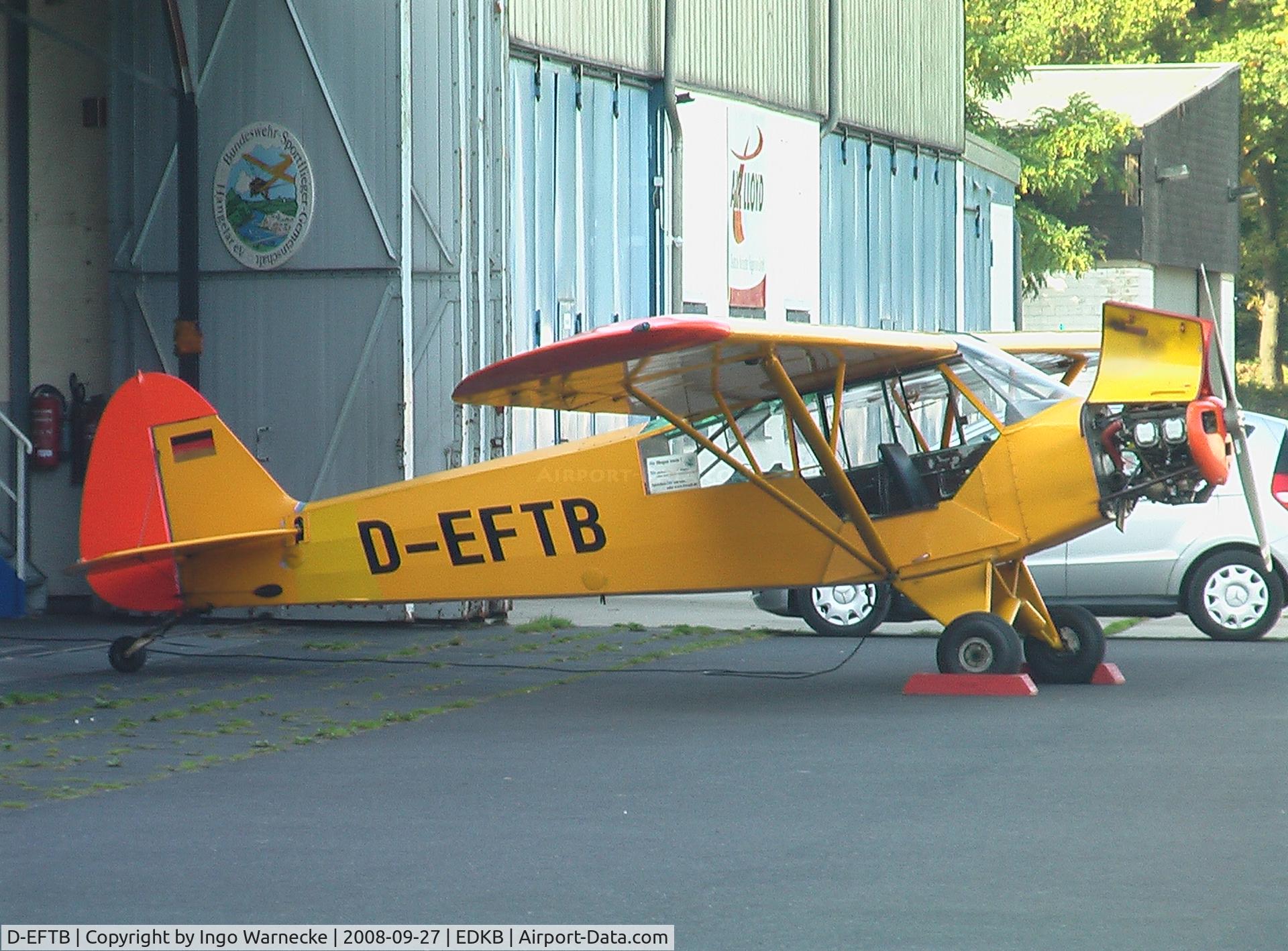 D-EFTB, 1954 Piper L-18C Super Cub (PA-18-95) C/N 18-3455, Piper PA-18-95 Super Cub at Bonn/Hangelar airfield