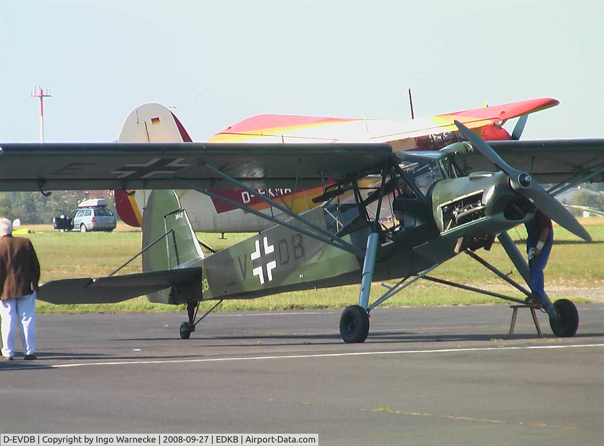 D-EVDB, 1944 Fieseler Fi-156C-7 Storch C/N 2042, Fieseler Fi 156 Storch at Bonn/Hangelar airfield