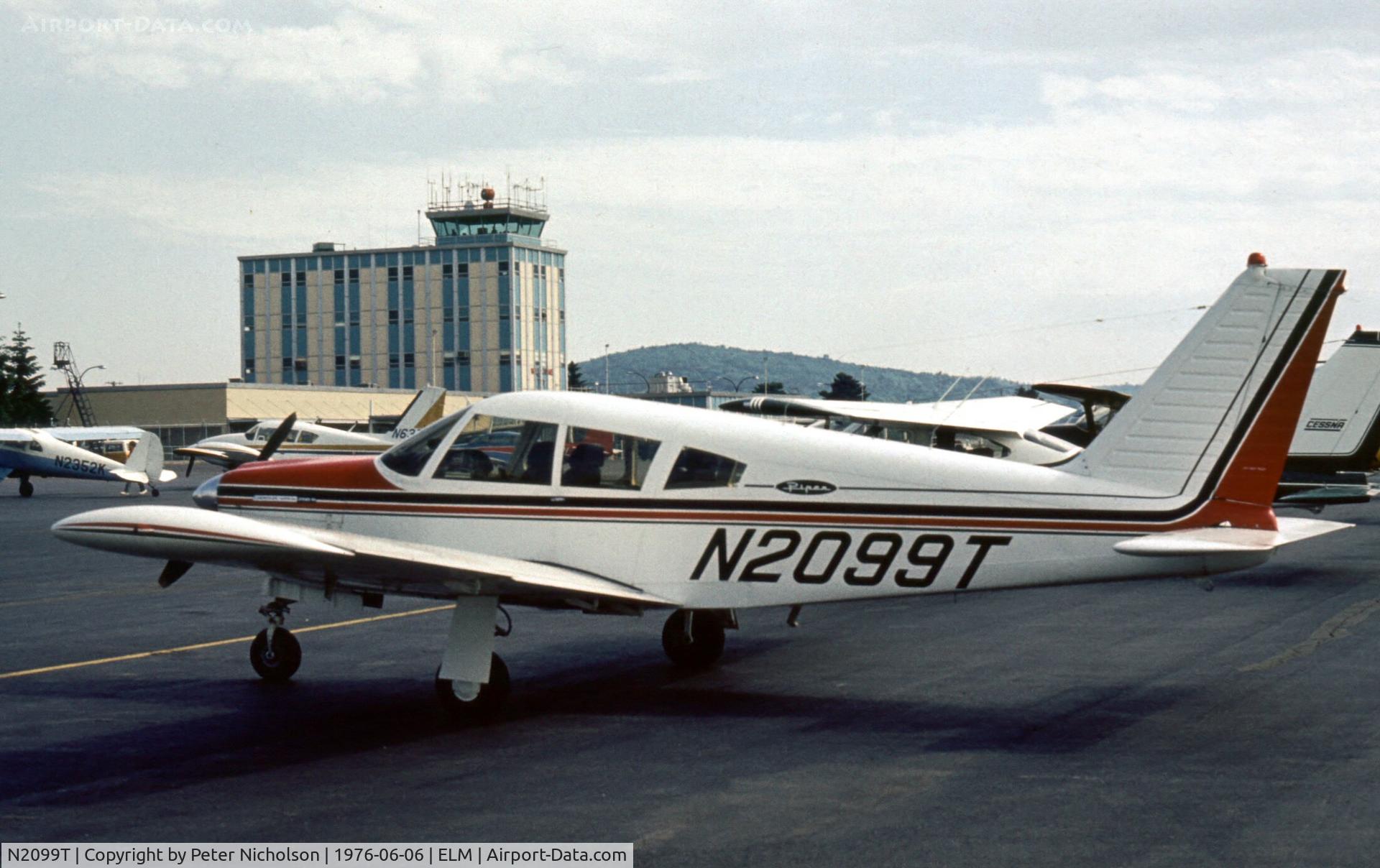 N2099T, 1971 Piper PA-28R-200 Cherokee Arrow C/N 28R-7135044, This Cherokee Arrow was seen at what was then known as Chemung County Airport in the summer of 1976.