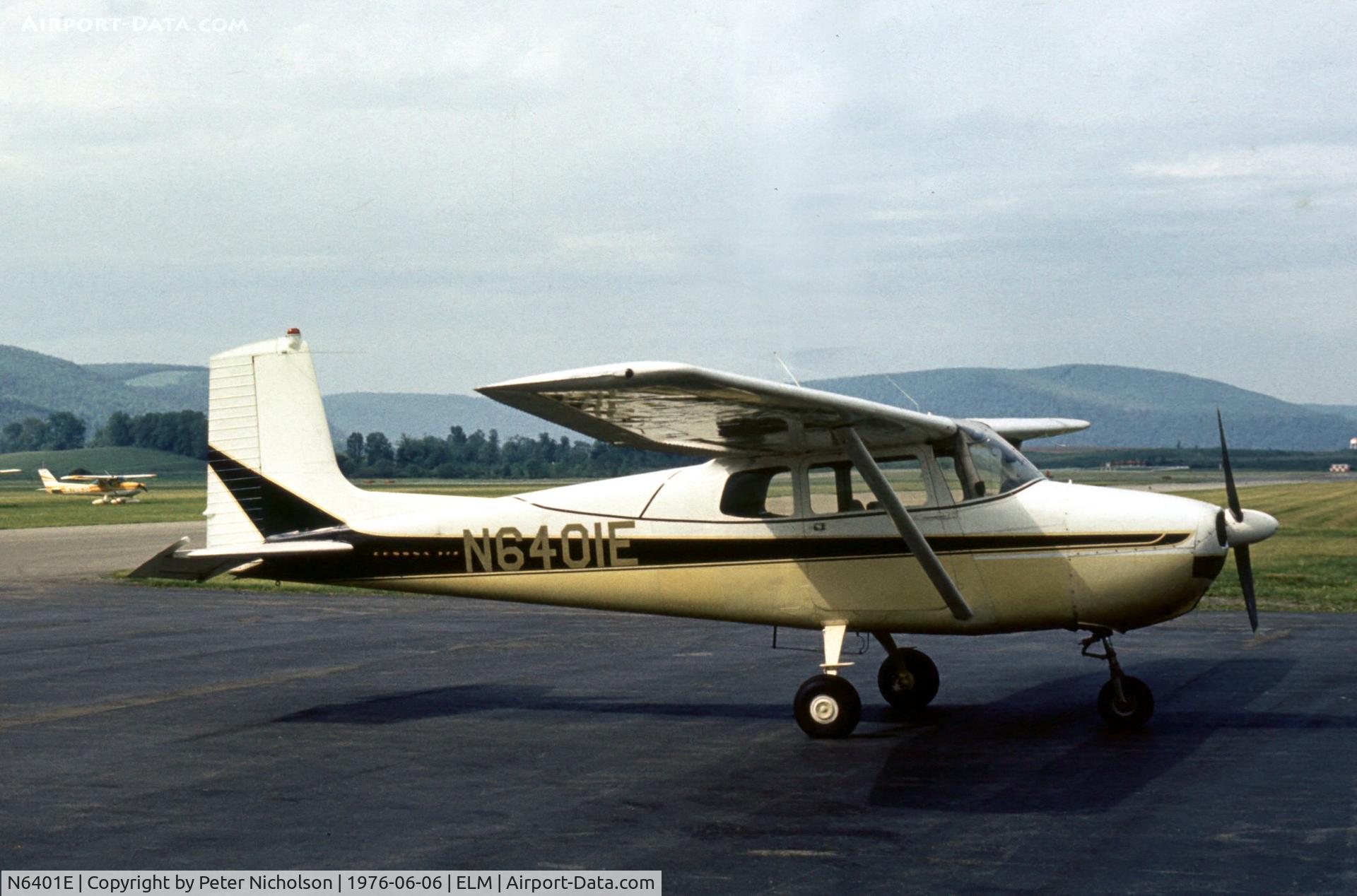 N6401E, 1959 Cessna 172 C/N 46501, This Skyhawk was seen in the summer of 1976 at Chemung County Airport, now known as Elmira Corning Regional Airport.