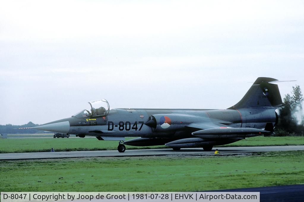 D-8047, Lockheed F-104G Starfighter C/N 683-8047, This picture was taken with my good old Praktica. D-8047 was w/o in december 1981.