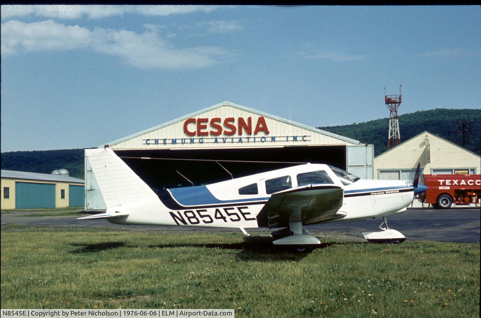 N8545E, 1976 Piper PA-28-151 C/N 28-7615139, Seen at Chemung County Airport in the summer of 1976 - airport now known as Elmira Corning Regional Airport.