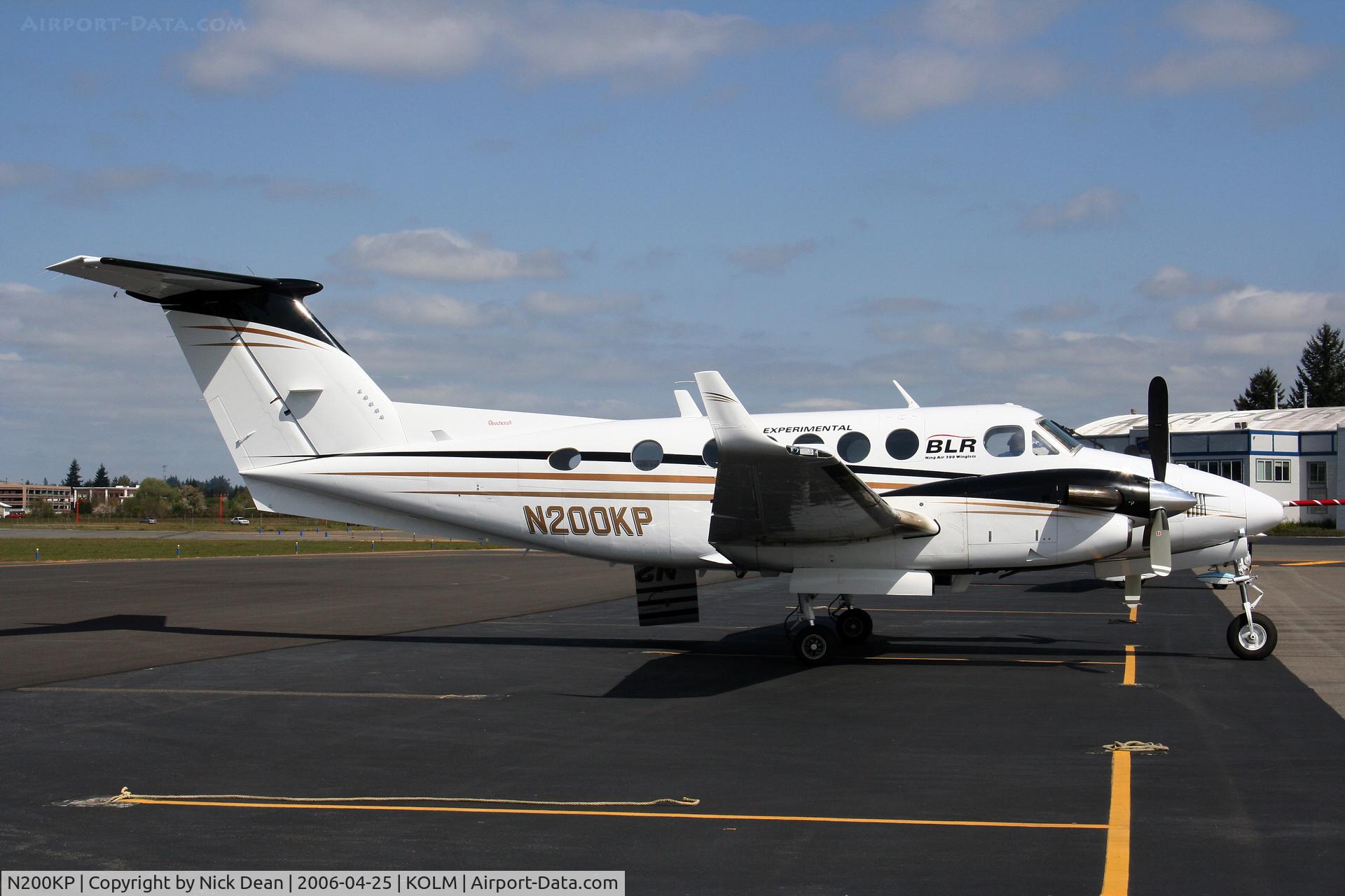 N200KP, 1985 Beech B200 King Air C/N BB1215, KOLM (Our 200 taken during the winglet flight test programme)