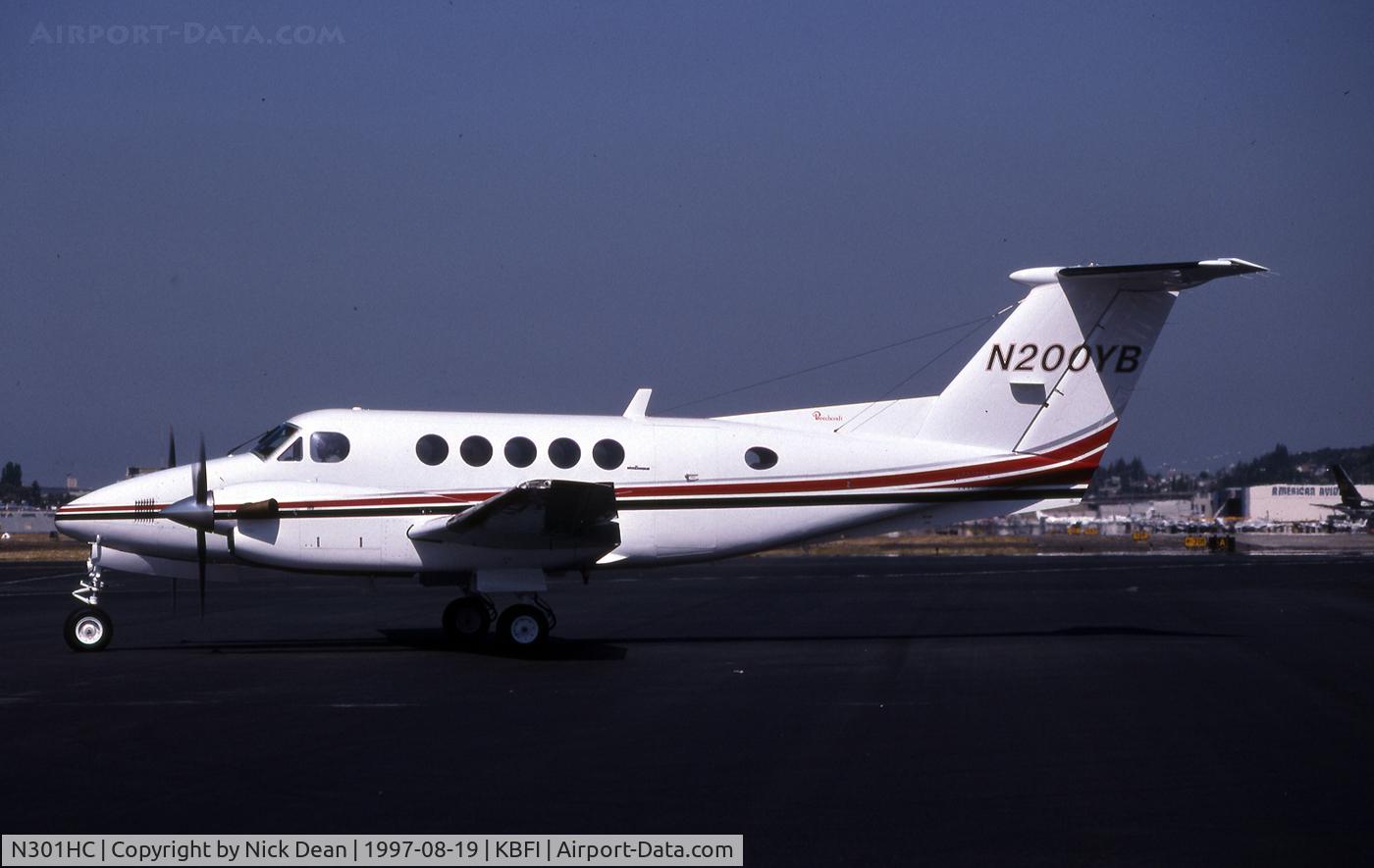N301HC, 1985 Beech B200 King Air C/N BB-1219, KBFI (Seen as N200YB prior to becoming N301HC)