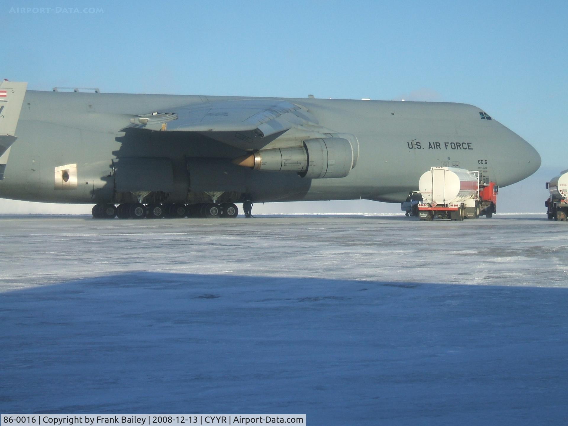 86-0016, 1986 Lockheed C-5B Galaxy C/N 500-0102, C-5 USAF Parked at Woodward Aviation FBO Goose Airport NL
