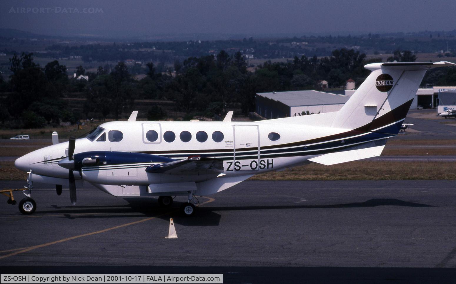 ZS-OSH, 1986 Beechcraft 200 King Air C/N BB-1296, FALA