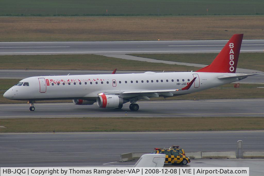 HB-JQG, 2008 Embraer 190LR (ERJ-190-100LR) C/N 19000189, Fly Baboo Embraer 190