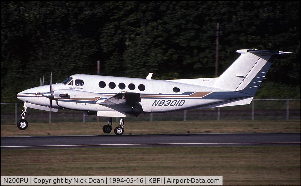 N200PU, 1994 Beech B200 King Air C/N BB-1477, KBFI (Seen as N8301D priot to becoming N200PU)