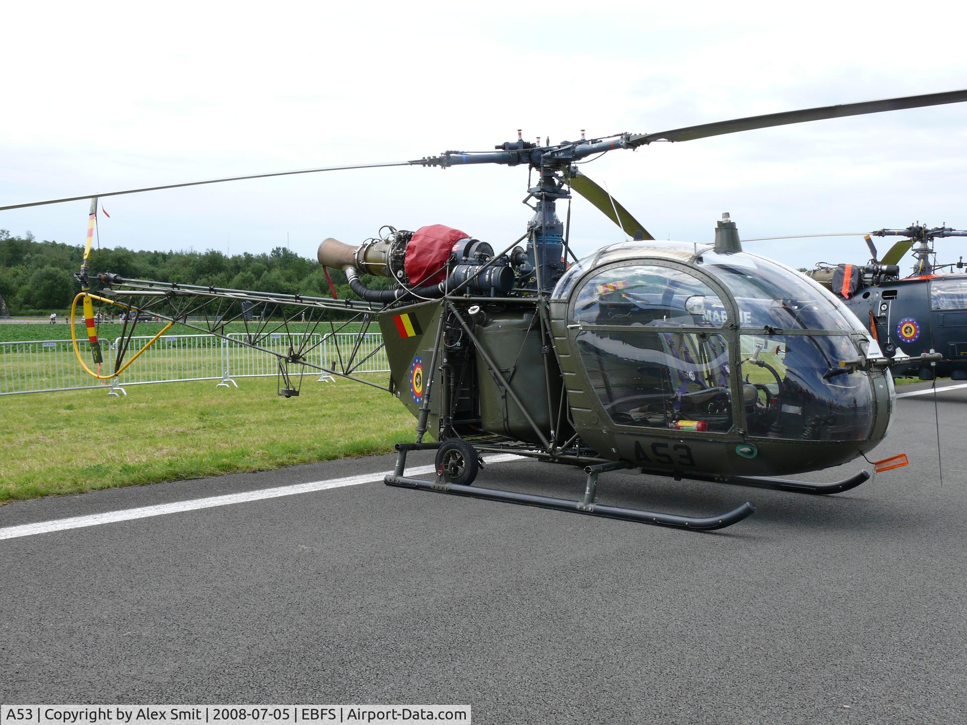 A53, Sud Aviation SA-318C Alouette II C/N 1995/622C-A72, Sud Aviation SA318C Alouette II A-53 Belgian Air Component