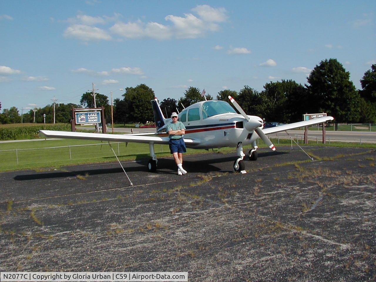 N2077C, 1978 Beech C23 Sundowner 180 C/N M-2074, Ron With N2077C at Lake Lawn Lodge, Wi